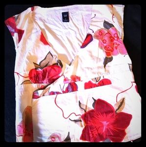 Gap floral wrap blouse